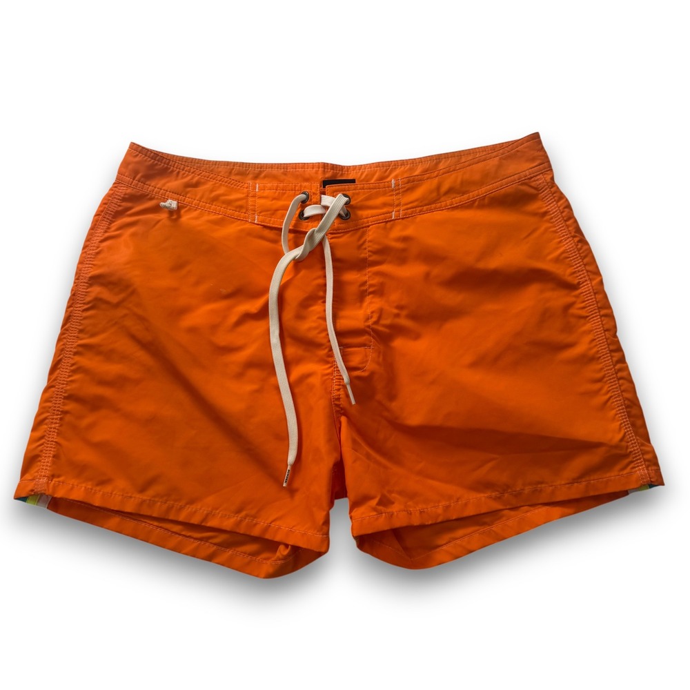 Sundek Orange Rainbow Stripe Board Shorts Swim Trunks M502BDTA100 Womens 32